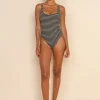 HALI ONE PIECE - ECRU STRIPE