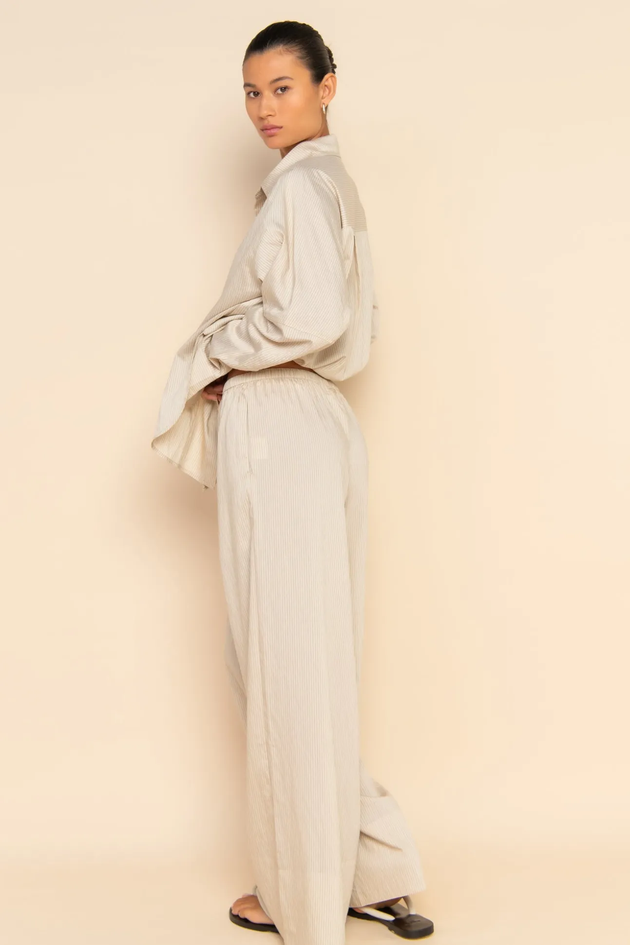 IVY SHIRT - OAT STRIPE