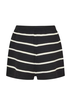 JONI KNIT SHORT - BLACK/WHITE STRIPE